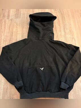 Ditch LA Masked Hoodie Black Noir WHITE BAT Heavyweight French Terry 500 GSM M